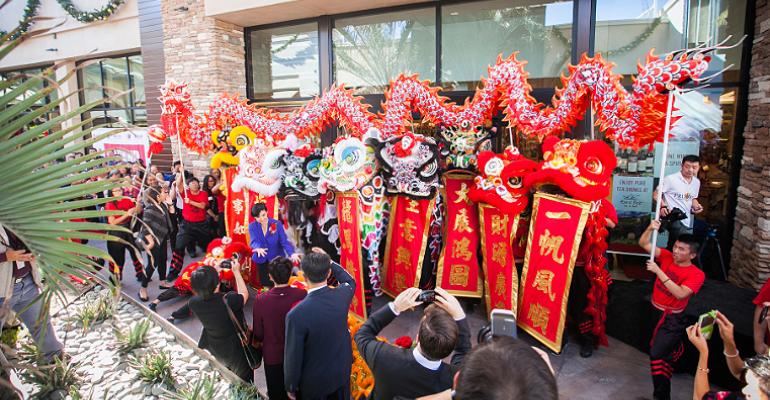 Lion dance for lunar new year
